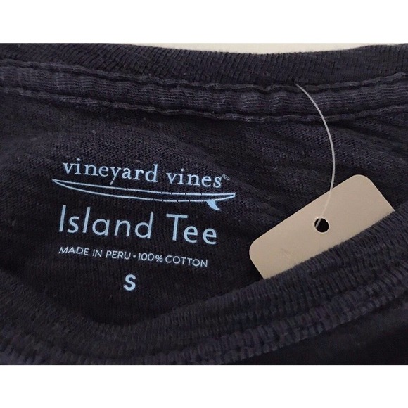 Vineyard Vines Slub Island Tee Size SM Small Short Sleeves Pullover Blue - Picture 6 of 6